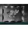 Bengal - crystal with a cat picture, glass statuette with a picture, unique frame with a picture from Art-Dog brand
