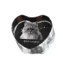 Britisch Langhaar - Kristalluhr mit Katzenbild, Herzregal-Uhr, personalisierte Standuhr von Art-Dog.
