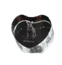 Bombay Cat - crystal clock with a picture of a cat, heart-shaped shelf clock, personalized standing clock by Art-Dog brand