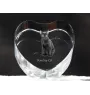 Bombay Cat - crystal clock with a picture of a cat, heart-shaped shelf clock, personalized standing clock by Art-Dog brand