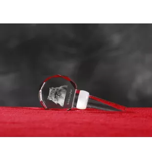 British Longhair - Crystal bottle stopper with cat, unique wine stopper with photo, personalised gift for sommelier by Art-Dog brand