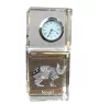 Bengal - crystal clock with a photo, photo of a cat in crystal, personalized desk clock by Art-Dog brand