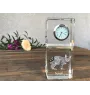 Bengal - crystal clock with a photo, photo of a cat in crystal, personalized desk clock by Art-Dog brand