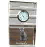 Bombay-Katze - Glasuhr mit Foto, Katzenfoto im Kristall, personalisierte Standuhr für das Büro der Marke Art-Dog