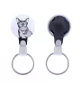 Bombay Cat - handmade keychain with a cat portrait, purse charm, product of the Art-Dog brand.