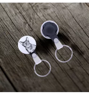 Bombay-Katze - handgefertigter Schlüsselanhänger mit dem Bildnis einer Katze, Taschenanhänger, Produkt der Marke Art-Dog