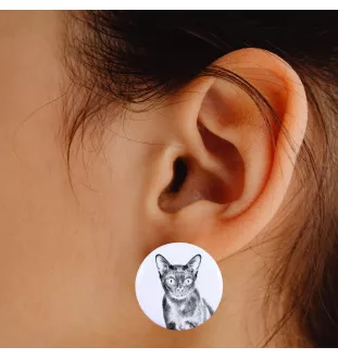 Bombay Cat - earrings with a beloved cat, own photo, perfect gadget for cat lovers from the Art.-Dog brand.