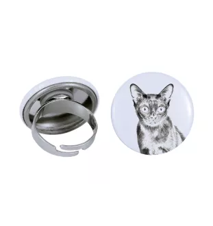 Chat de Bombay - une bague unique, faite à la main, bijoux pour femmes de la marque Art-Dog