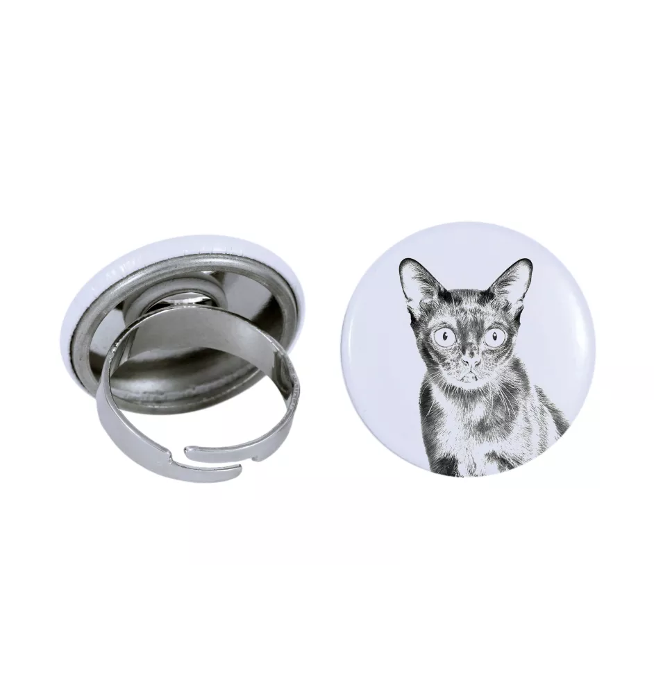 Bombay-Katze - ein einzigartiger Ring, handgefertigt, Damenschmuck der Marke Art-Dog