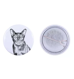 Bombay Cat - backpack decoration, personalized badge, perfect gadget for animal lovers by Art-Dog brand