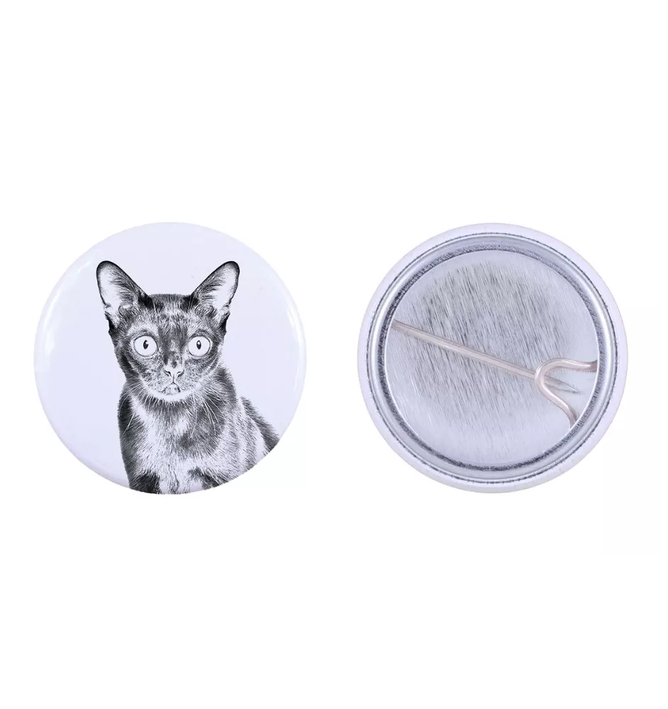 Bombay Cat - backpack decoration, personalized badge, perfect gadget for animal lovers by Art-Dog brand