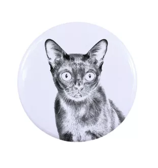 Chat de Bombay - un accessoire de sac à dos, un badge personnalisé, l'accessoire parfait pour les amoureux des animaux de la marque Art-Dog