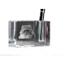 British Longhair - Pen stand, crystal organiser with cat photo, unique desk decoration by Art-Dog brand