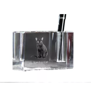 Bombajski penholder kryształowy z kotem Art-Dog