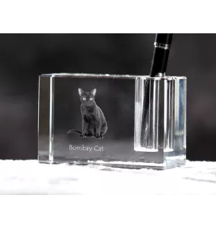 Bombajski penholder kryształowy z kotem Art-Dog