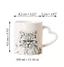 British Longhair - cat mug, adorable heart-shaped handle mug, universal gift from Art-Dog brand