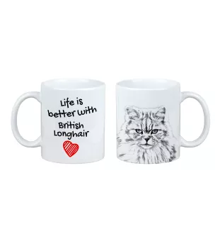 Britisch Langhaar - Tasse mit Katze, Tasse mit Bild, personalisiertes Geschenk der Marke Art-Dog