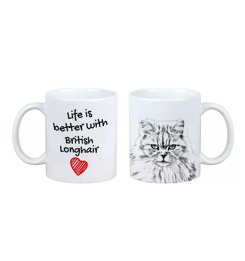 Britisch Langhaar - Tasse mit Katze, Tasse mit Bild, personalisiertes Geschenk der Marke Art-Dog
