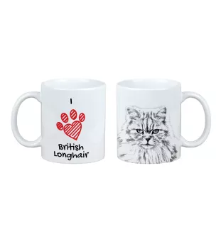 Britisch Langhaar - Tasse mit Katze, entzückende Tasse mit Grafik, Geschenk mit Ihrem Foto von der Marke Art-Dog