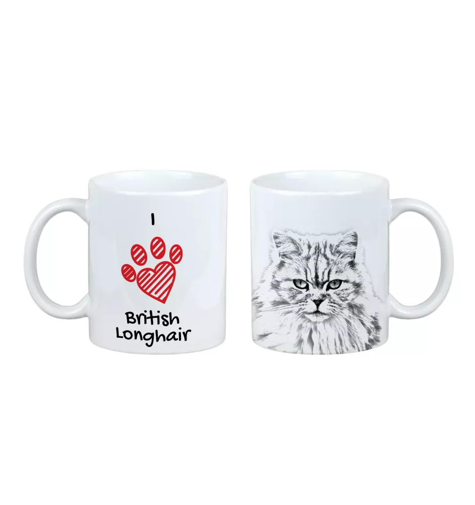 British Longhair - tasse avec un chat, une tasse adorable avec une illustration, un cadeau avec votre photo de la marque Art-Dog