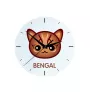 Bengal - horloge MDF avec graphisme et logo de la marque Art-Dog