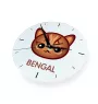 Bengal - horloge MDF avec graphisme et logo de la marque Art-Dog
