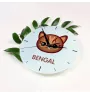 Bengal - horloge MDF avec graphisme et logo de la marque Art-Dog