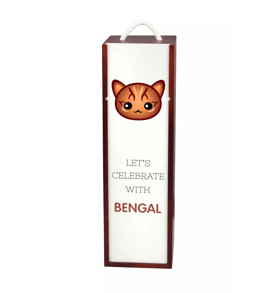 Bengalisch - Weinkiste mit Grafik und Aufschrift der Marke Art-Dog