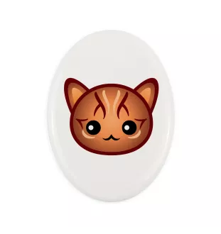 Bengal - une plaque funéraire en céramique avec une illustration et un texte de la marque Art-Dog