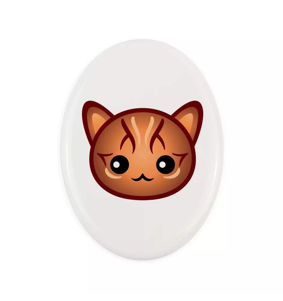 Bengal - une plaque funéraire en céramique avec une illustration et un texte de la marque Art-Dog