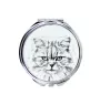 British Longhair - pocket mirror with a cat, personalized mirror for a purse, compact mirror with Art-Dog brand print