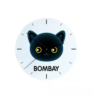 Bombay - horloge MDF avec graphisme et logo de la marque Art-Dog