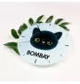 Bombay - MDF-Uhr mit Grafik und Logo der Marke Art-Dog