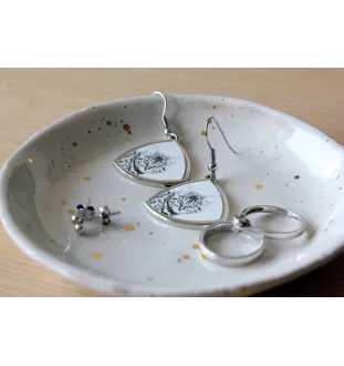 Bengal - boucles d'oreilles avec un chat, boucles d'oreilles pendantes avec une image, bijoux personnalisés avec l'impression de la marque Art-Dog