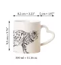 Bengalisch Tasse mit Katze, entzückende Tasse mit herzförmigem Henkel, universelles Geschenk der Marke Art-Dog