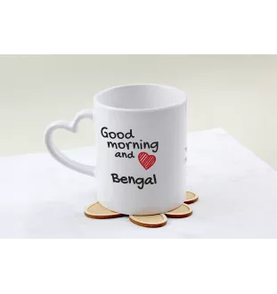 Bengal - tasse avec un chat, une tasse adorable avec une anse en forme de cœur, un cadeau universel de la marque Art-Dog