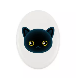 Bombay - ceramic tombstone plaque with graphics and inscription by Art-Dog brand