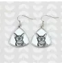 Bombay Cat - cat earrings, hanging earrings with a picture, personalized jewelry with Art-Dog brand print.