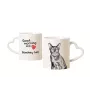 Bombay - cat mug, adorable heart-shaped handle mug, universal gift from Art-Dog brand