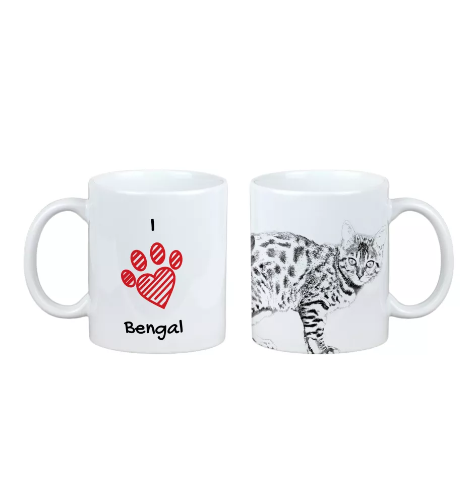 Bengalisch - Tasse mit Katze, entzückende Tasse mit Grafik, Geschenk mit Ihrem Foto von der Marke Art-Dog