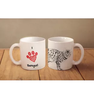 Bengal - tasse avec un chat, une tasse adorable avec une illustration, un cadeau avec votre photo de la marque Art-Dog