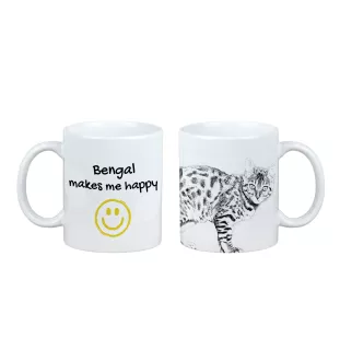 Bengal - cat mug, cheerful mug for a dog lover, personalized gift from the Art-Dog brand