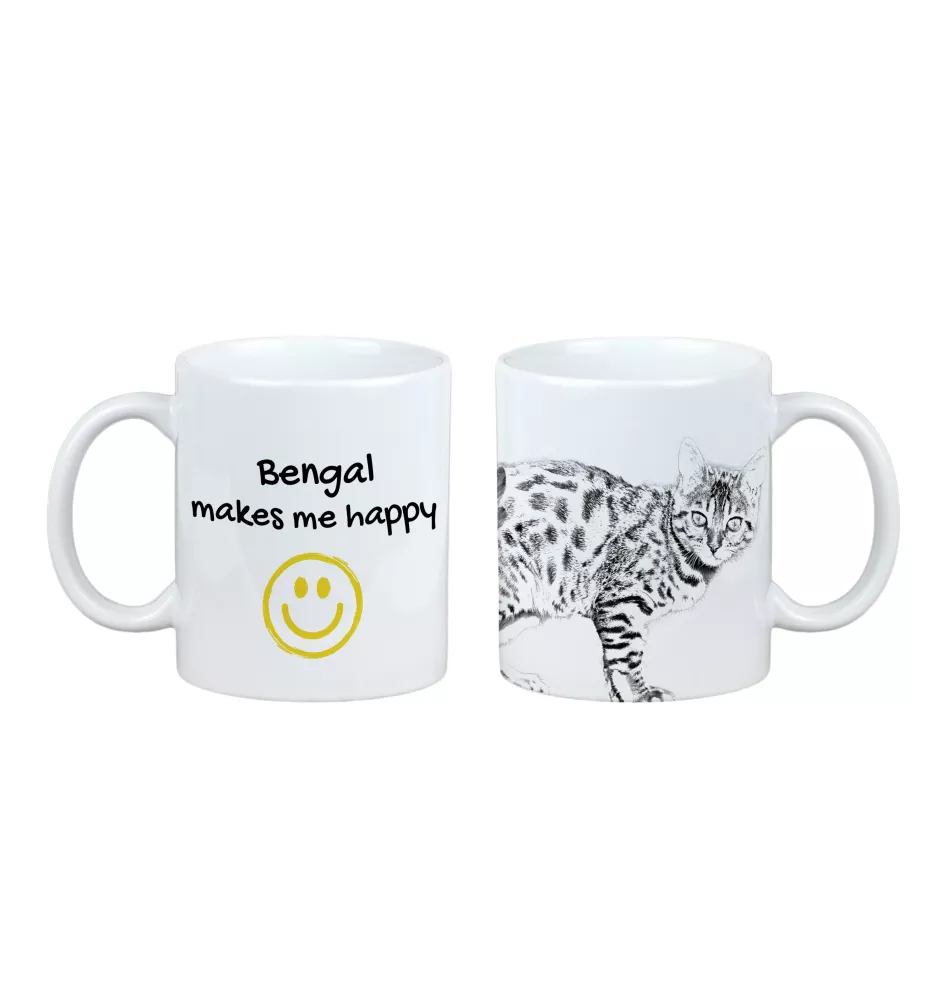 Bengalski kubek z kotem Makes me happy Art-Dog