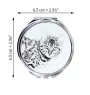 Bengal - pocket mirror with a cat, personalized mirror for a purse, compact mirror with Art-Dog brand print