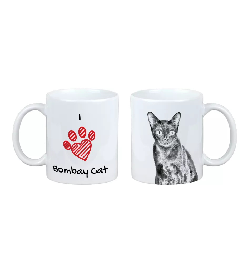 Bombay - cup with a cat, cute cup with graphics, a gift with your photo from the Art-Dog brand