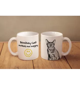 Bombay - cat mug, cheerful mug for a dog lover, personalized gift from the Art-Dog brand