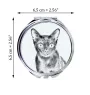 Bombay Cat - pocket mirror with a cat, personalized mirror for a purse, compact mirror with Art-Dog brand print