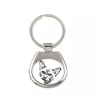 Burma Cat - keychain with a cat, keychain with a print, personalized pendant from the Art-Dog brand