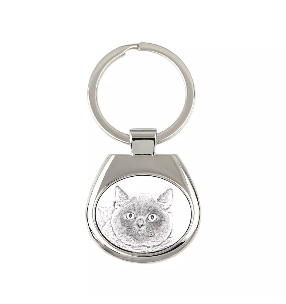 Britisch Kurzhaar - Schlüsselanhänger mit Katze, Anhänger mit Aufdruck, personalisierter Anhänger der Marke Art-Dog