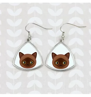 Burmese - elegant metal earrings as a gift from the Art-Dog brand